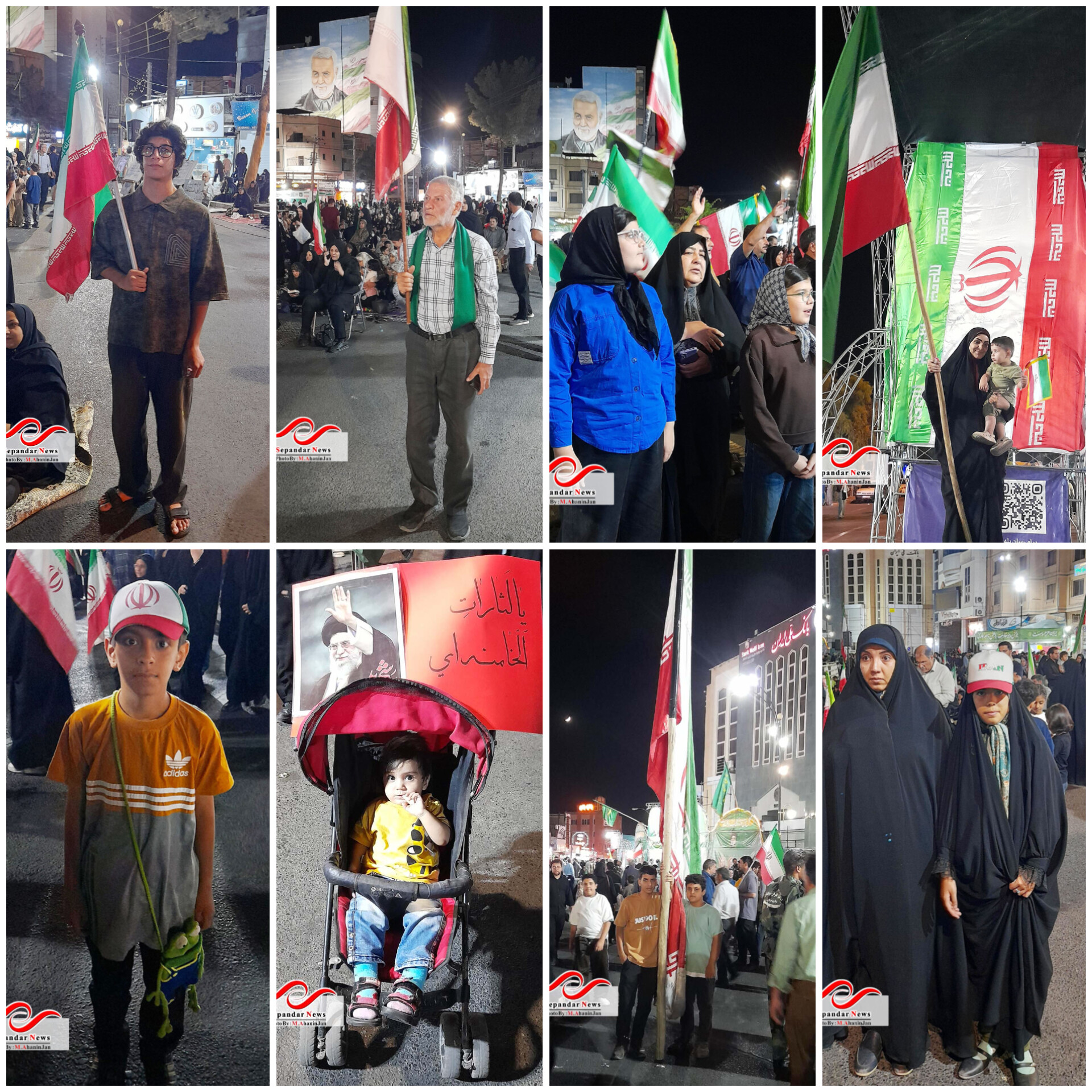 گزارش تصویری  هشتاد و دومین قرار شبانه مردم رفسنجان در میدان شهید سلیمانی