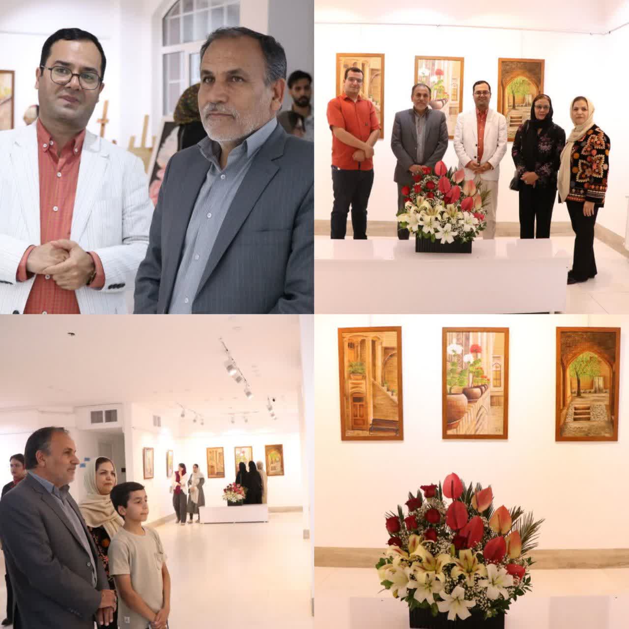 بازدید فرماندار ویژه رفسنجان از نمایشگاه نقاشی «کوچه دلتنگی»
