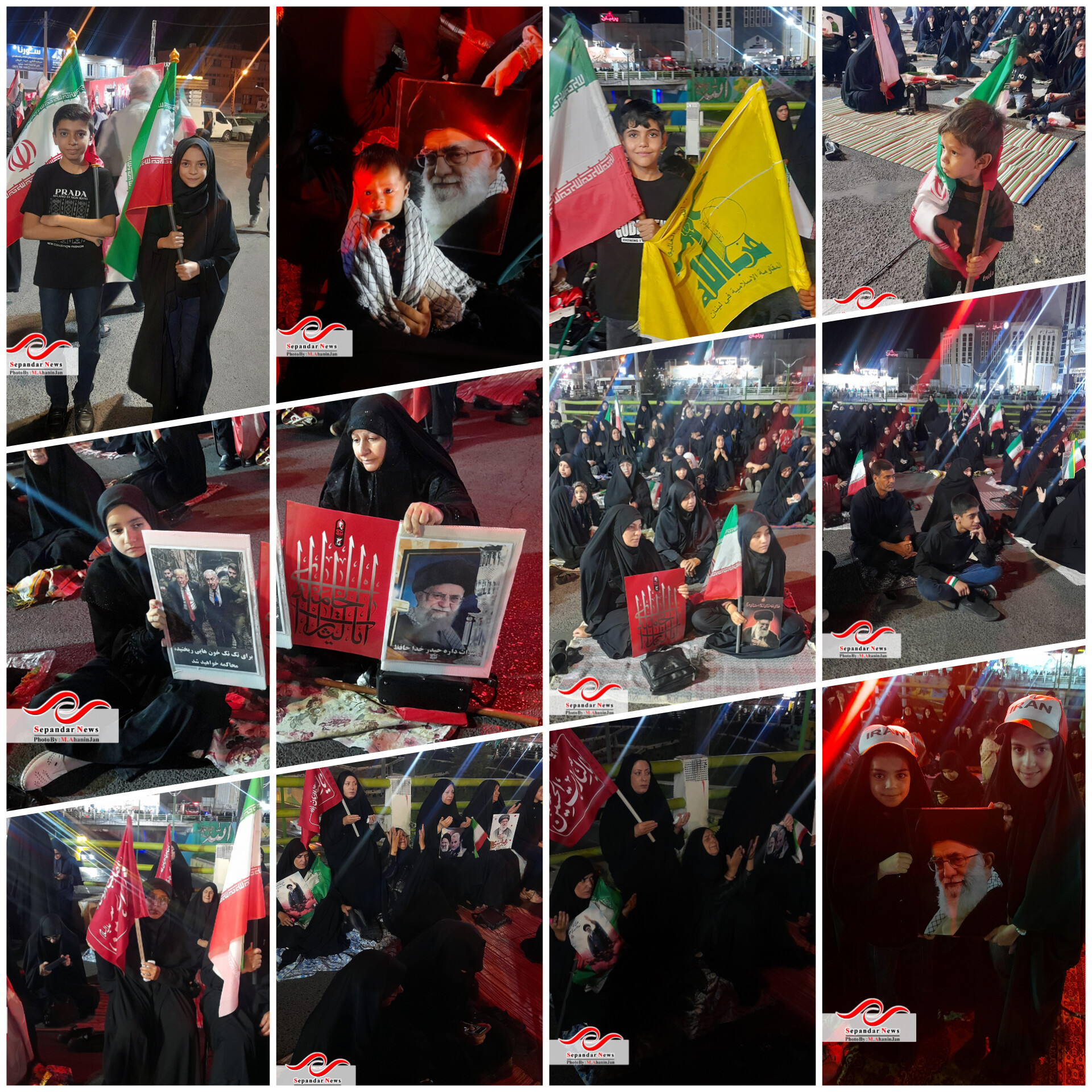 صد و سی شب در میدان گزارش تصویری قرار شبانه مردم رفسنجان در میدان شهید سلیمانی