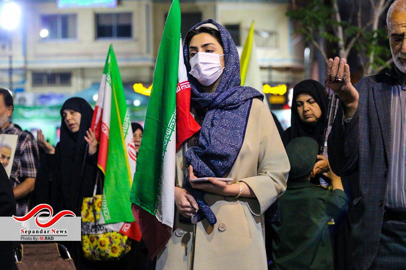 گزارش تصویری هشتاد و پنجمین قرار شبانه مردم رفسنجان در میدان شهید سلیمانی
